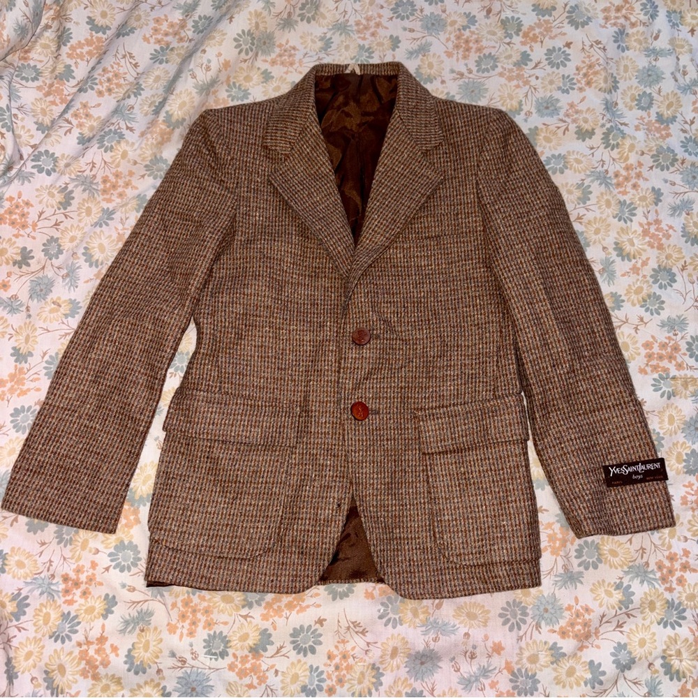 Vintage Yves Saint Laurent kids tweed blazer NWT